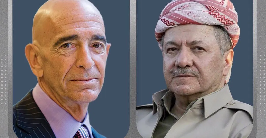 تفاصيل اتصال هاتفي بين مسعود بارزاني وتوم باراك