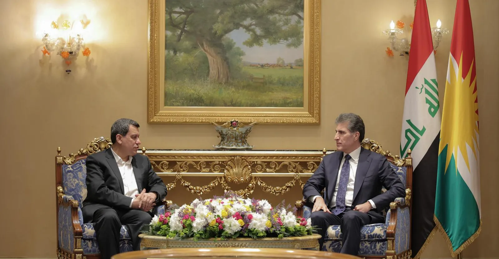 في أربيل.. نيجيرفان بارزاني يستقبل عبدي وإسماعيل وباراك (صور)