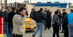 سائقو أجرة بغداد - كركوك يتظاهرون احتجاجاً على تجاوزات السيارات الخصوصية