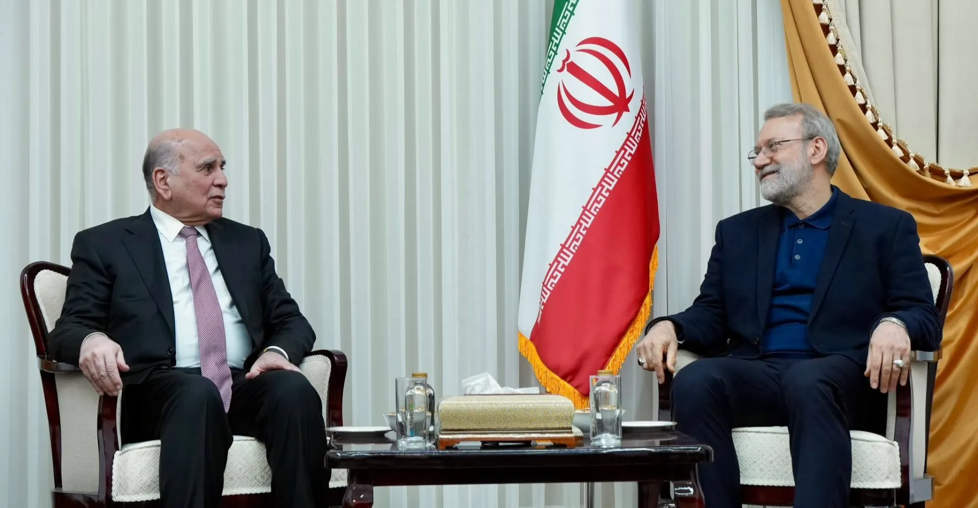 وزير الخارجية العراقي للاريجاني: نواجه تحديات أمنية واقتصادية متشابهة