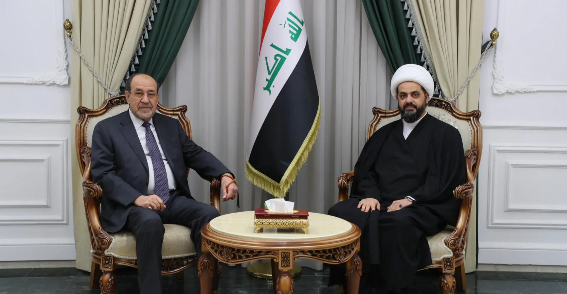 المالكي والخزعلي يبحثان الاستحقاقات الدستورية والمستجدات السورية