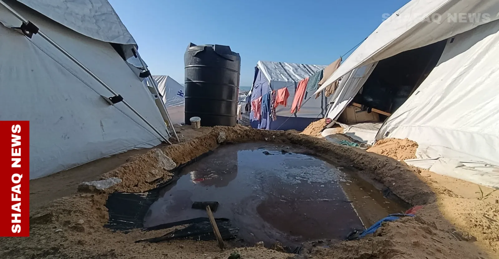 Sewage turns displaced Gazans’ lives into a fight for survival