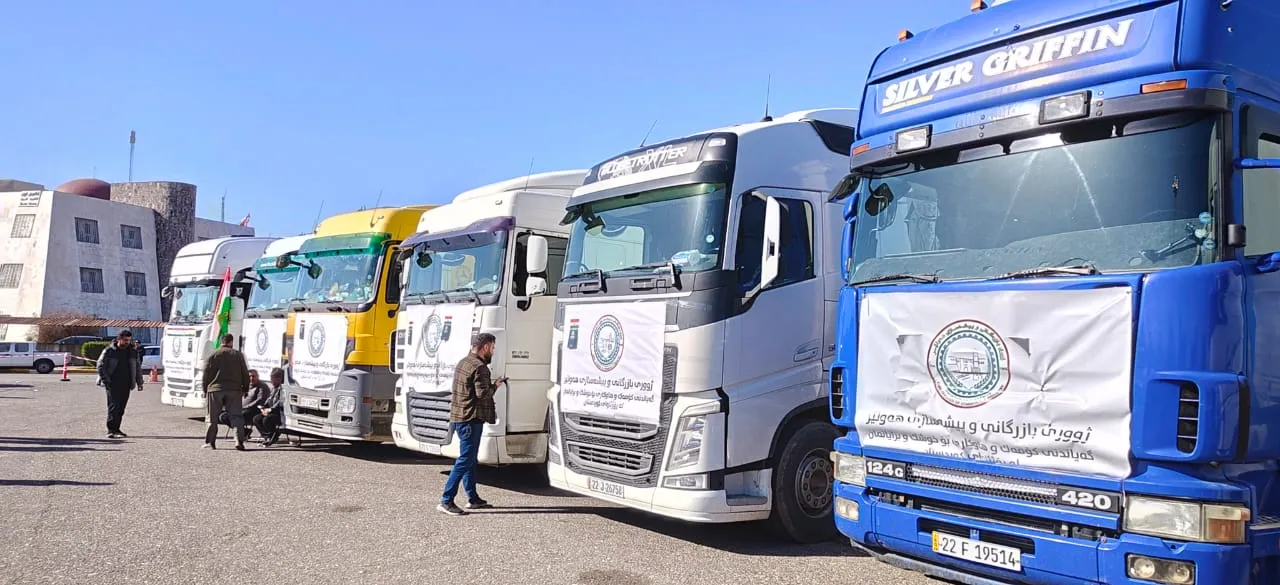 أربيل تُسيّر قافلة مساعدات جديدة إلى كورد سوريا وتحصي اجمالي التبرعات (صور)