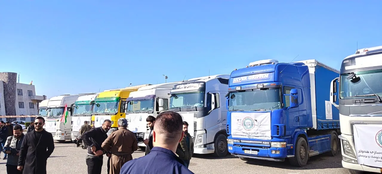 أربيل تُسيّر قافلة مساعدات جديدة إلى كورد سوريا وتحصي اجمالي التبرعات (صور)