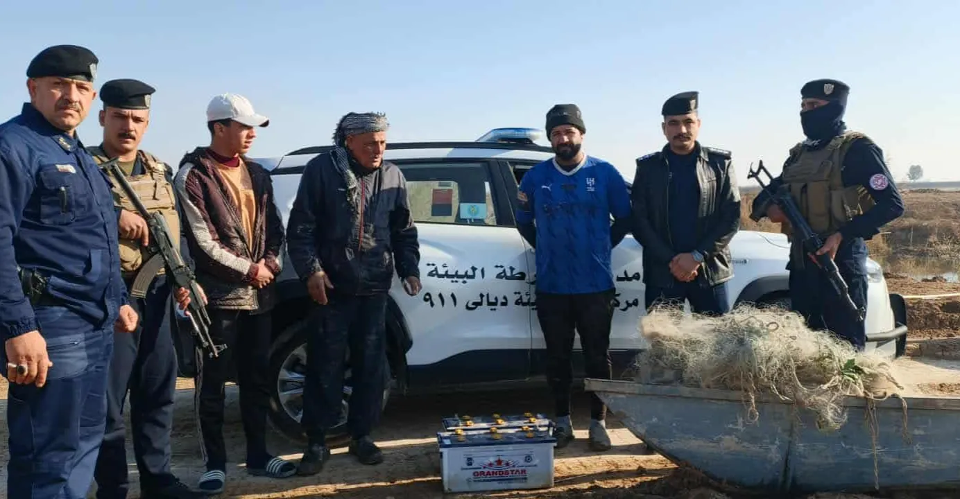 ضبط عملية صيد جائر للأسماك وإصابة شاب بإطلاق نار في ديالى وميسان
