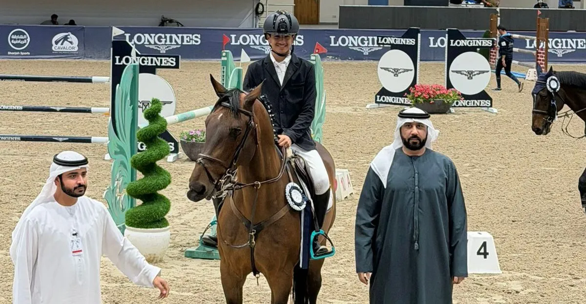 فارس عراقي يحقق المركز الخامس في بطولة الشارقة الدولية للفروسية