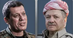 بارزاني وعبدي يناقشان خطوات تنفيذ الاتفاق السوري