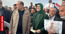 وكلاء المواد الغذائية يتظاهرون أمام مجلس كركوك احتجاجا على تقليل مبالغ الجباية