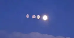 ظاهرة نادرة.. أربعة أقمار تضيء سماء مدينة روسية
