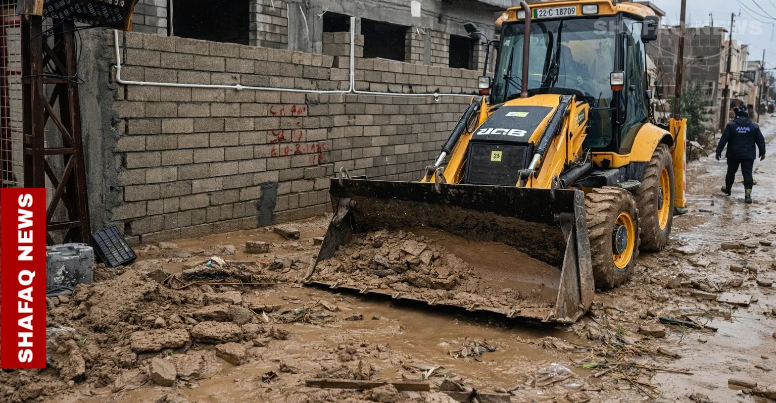 دهوك.. السيول تغمر المنازل في قضاء شيخان بعد أمطار تجاوزت 70 ملم