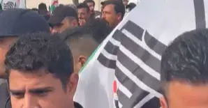 منتسبو نادي الحشد الشعبي يتظاهرون أمام مقر الأولمبية رفضاً لقرار حل الإدارة