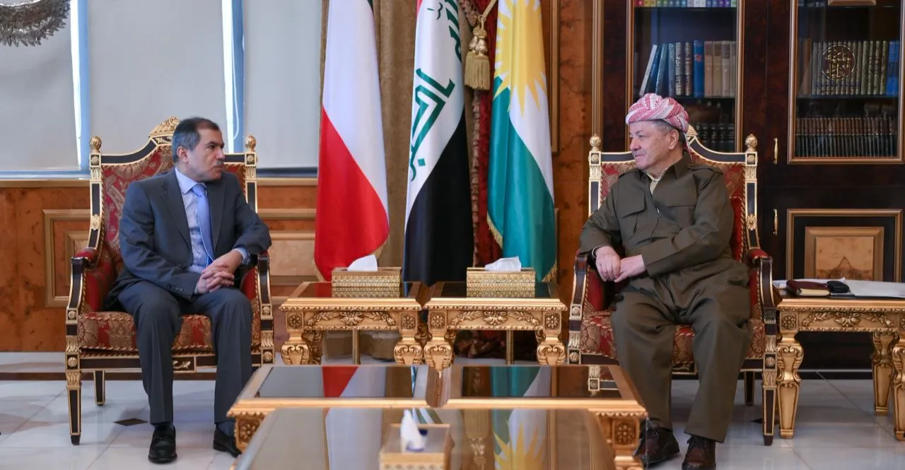 بارزاني والسفير الكويتي يبحثان الأوضاع الإقليمية والعملية السياسية