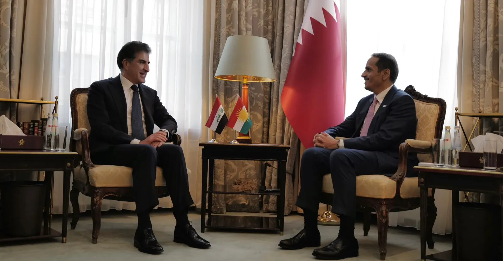 نيجيرفان بارزاني ووزير خارجية قطر يشدّدان على ضرورة منع تصاعد التوترات في المنطقة