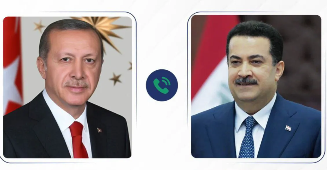 مكالمة هاتفية بين السوداني وأردوغان تناقش 3 ملفات