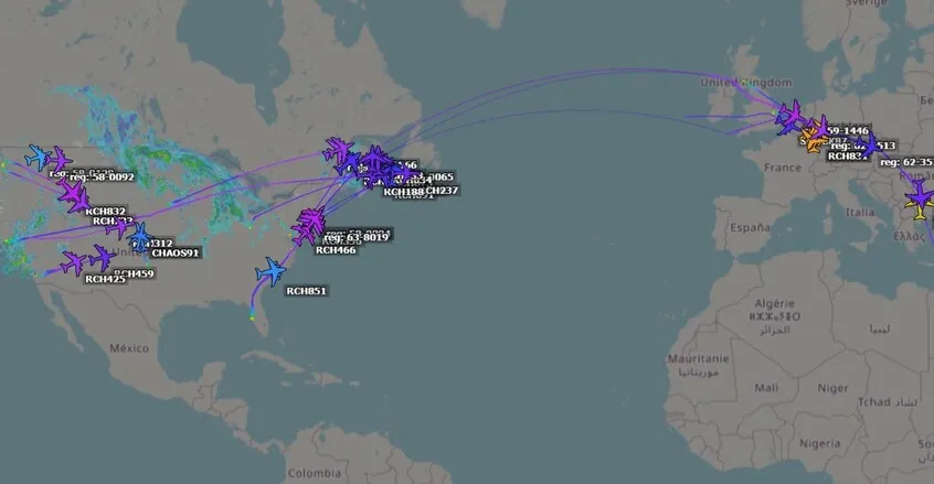 تحرك ست طائرات أميركية نحو أوروبا قبل توجه محتمل للشرق الأوسط