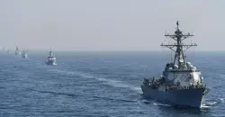 الحرس الثوري يعلن استهداف سفينة دعم قتالية أميركية