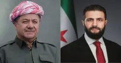 مسعود بارزاني والشرع يبحثان التطورات الإقليمية ويحذران من "التداعيات"