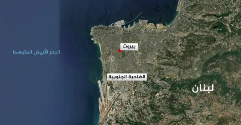 قصف اسرائيلي يستهدف مبنى قناة المنار في الضاحية الجنوبية