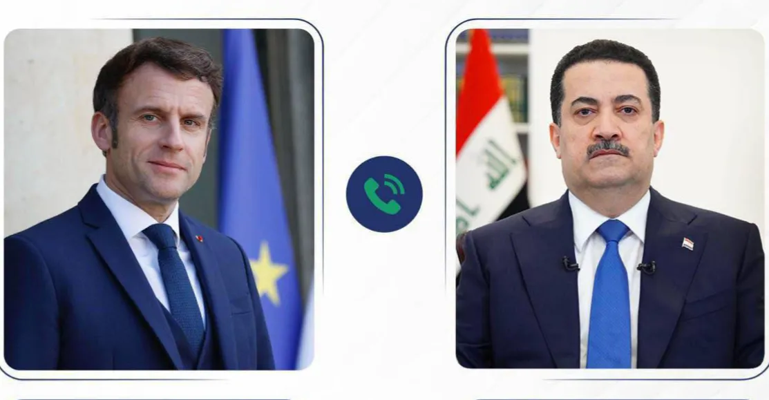 Iraq’s Al-Sudani, Macron discuss efforts to halt conflict