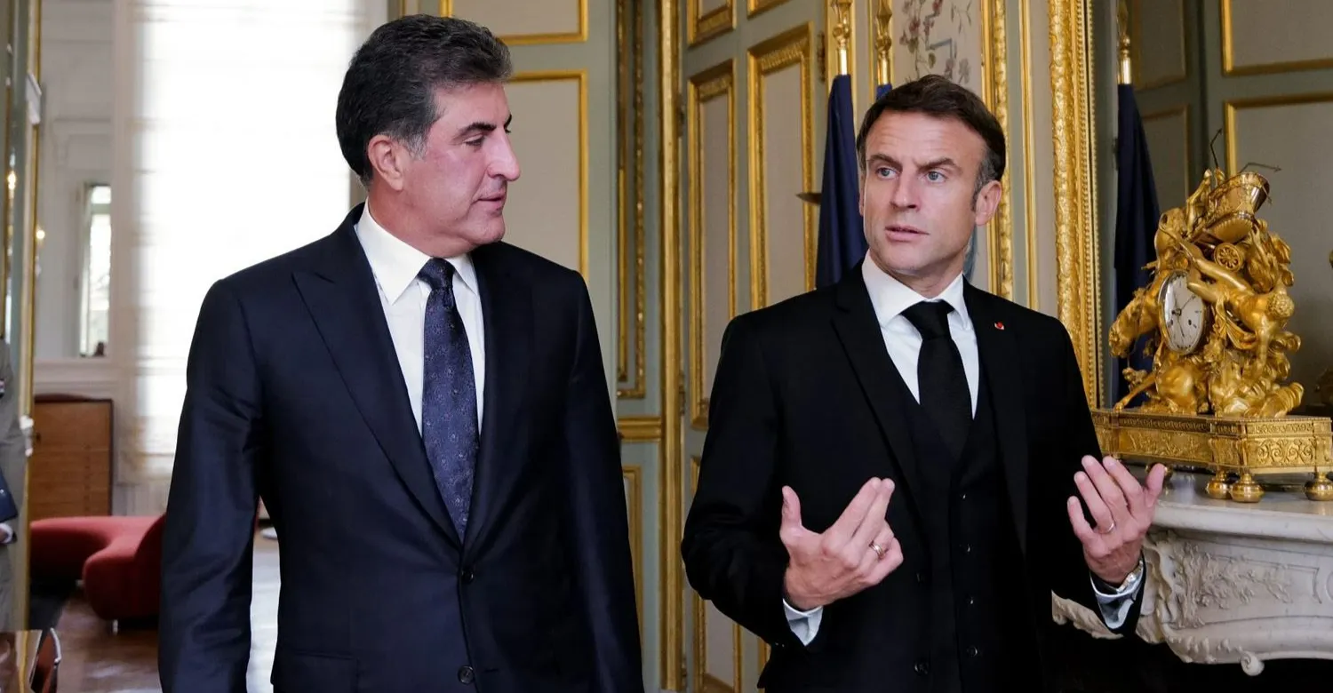 ماكرون مغرداً بالكوردية: أعربت لنيجيرفان بارزاني عن تعاطفي مع كوردستان والتزامنا بدعمه