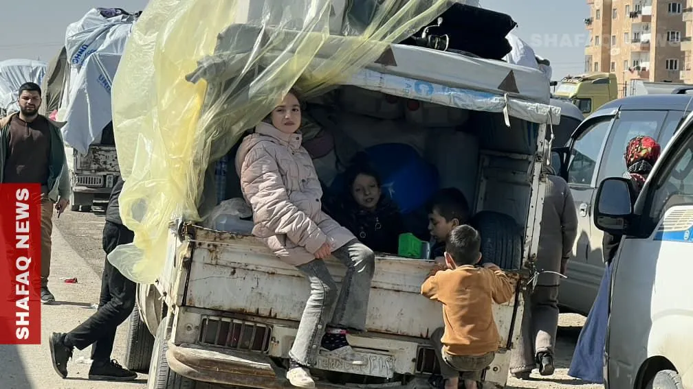 First convoy of displaced Afrin families departs Hasakah for home