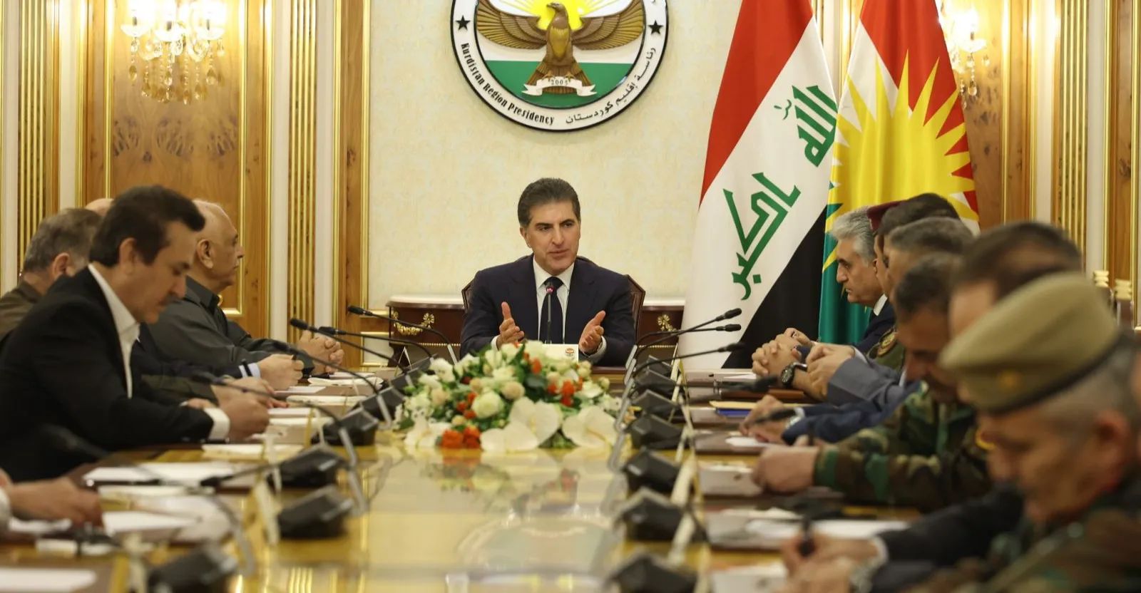 نيجيرفان بارزاني يشرف على اجتماع عسكري وأمني رفيع المستوى بإقليم كوردستان
