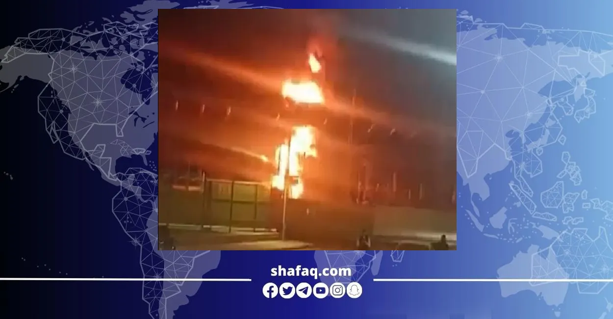 حريق في محطة كهرباء أبو غريب ببغداد