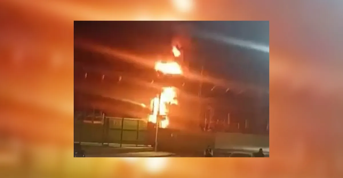 حريق في محطة كهرباء أبو غريب ببغداد
