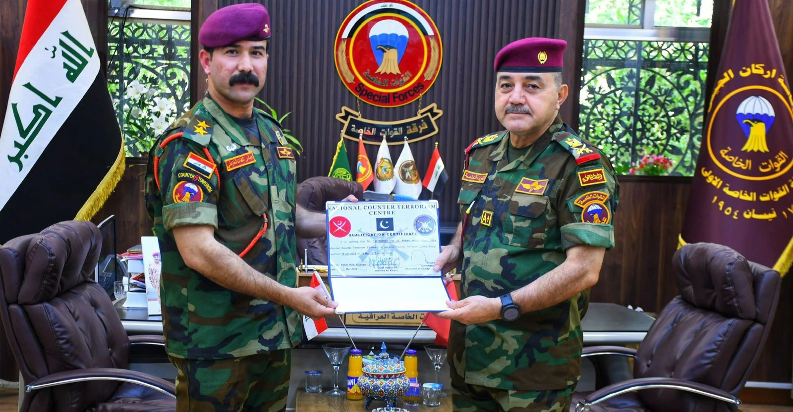 ضابط عراقي يتفوق على أكثر من 100 مشارك بدورة لمكافحة الإرهاب في باكستان