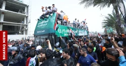 لاعبو المنتخب العراقي يتجولون في بغداد احتفالا بالتأهل لكأس العالم (صور وفيديو)
