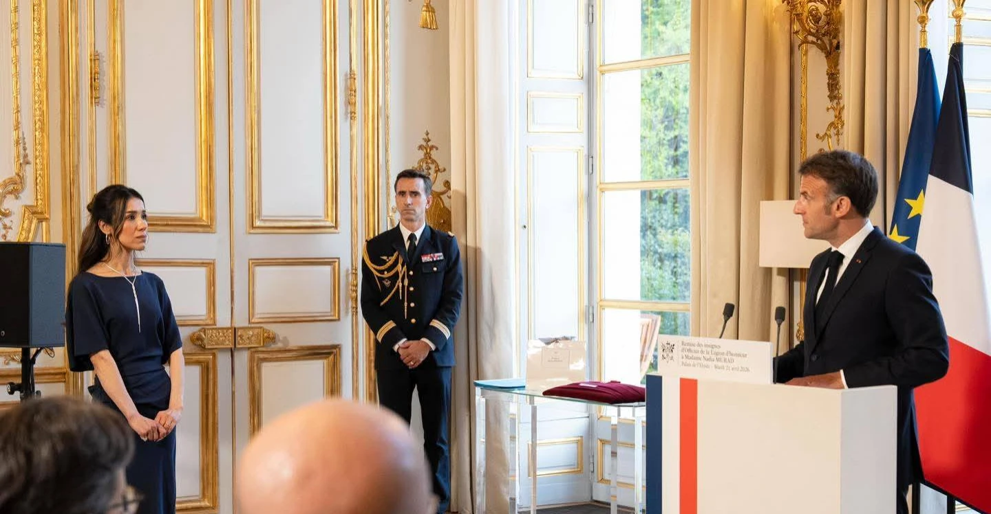 "الأعلى في فرنسا".. ماكرون يمنح نادية مراد وسام "جوقة الشرف"