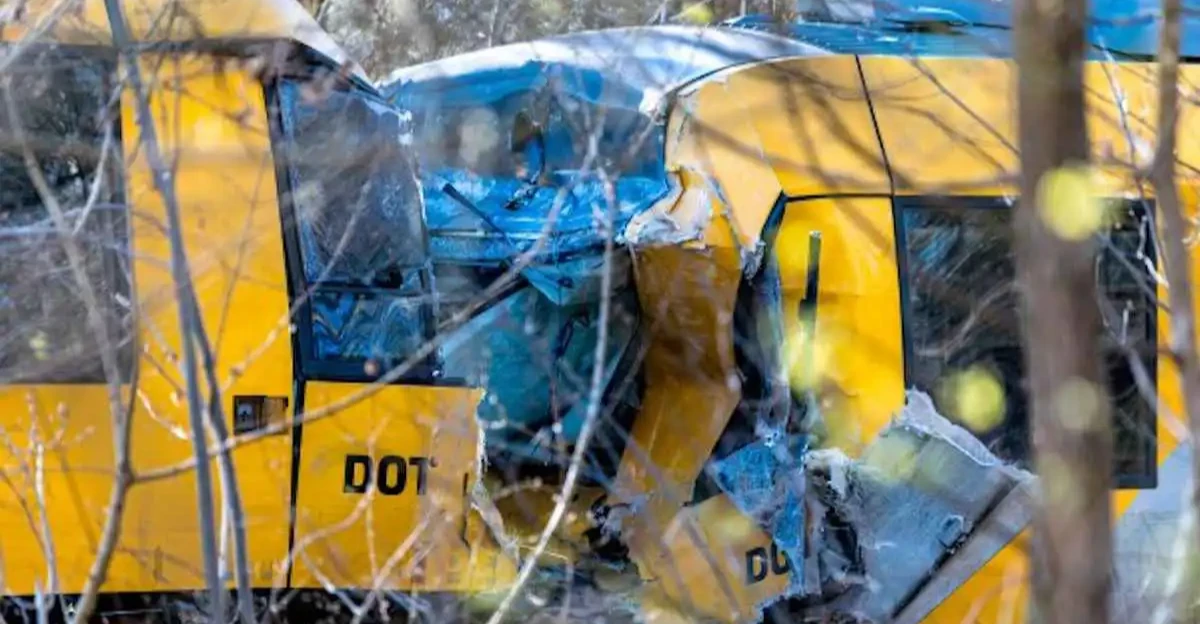 إصابة 18 شخصاً بتصادم قطارين في الدنمارك (فيديو)