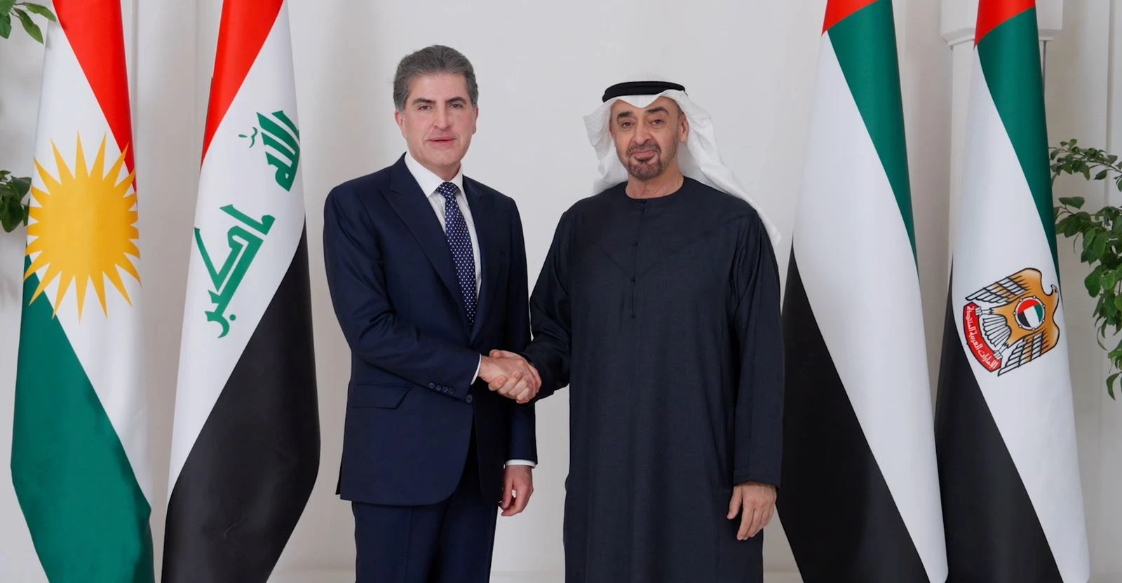 نيجيرفان بارزاني وآل نهيان من "أبو ظبي": استقرار المنطقة ضرورة تفرض تعزيز التعاون المشترك