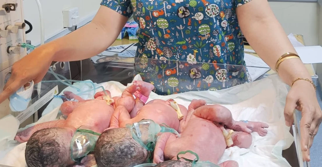 مستشفى النسائية في البصرة يشهد ثلاث ولادات لتسعة توائم