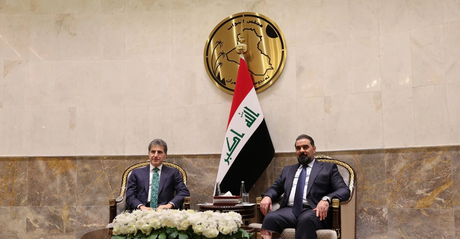 نيجيرفان بارزاني والحلبوسي يؤكدان أهمية التنسيق بين أربيل وبغداد لتجاوز العقبات
