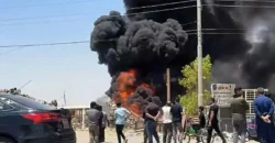 اندلاع حريق كبير بمحل للأدوات المستعملة في أربيل