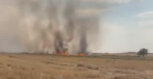 Fire Burns 10 Dunams of Wheat Fields Near Kirkuk