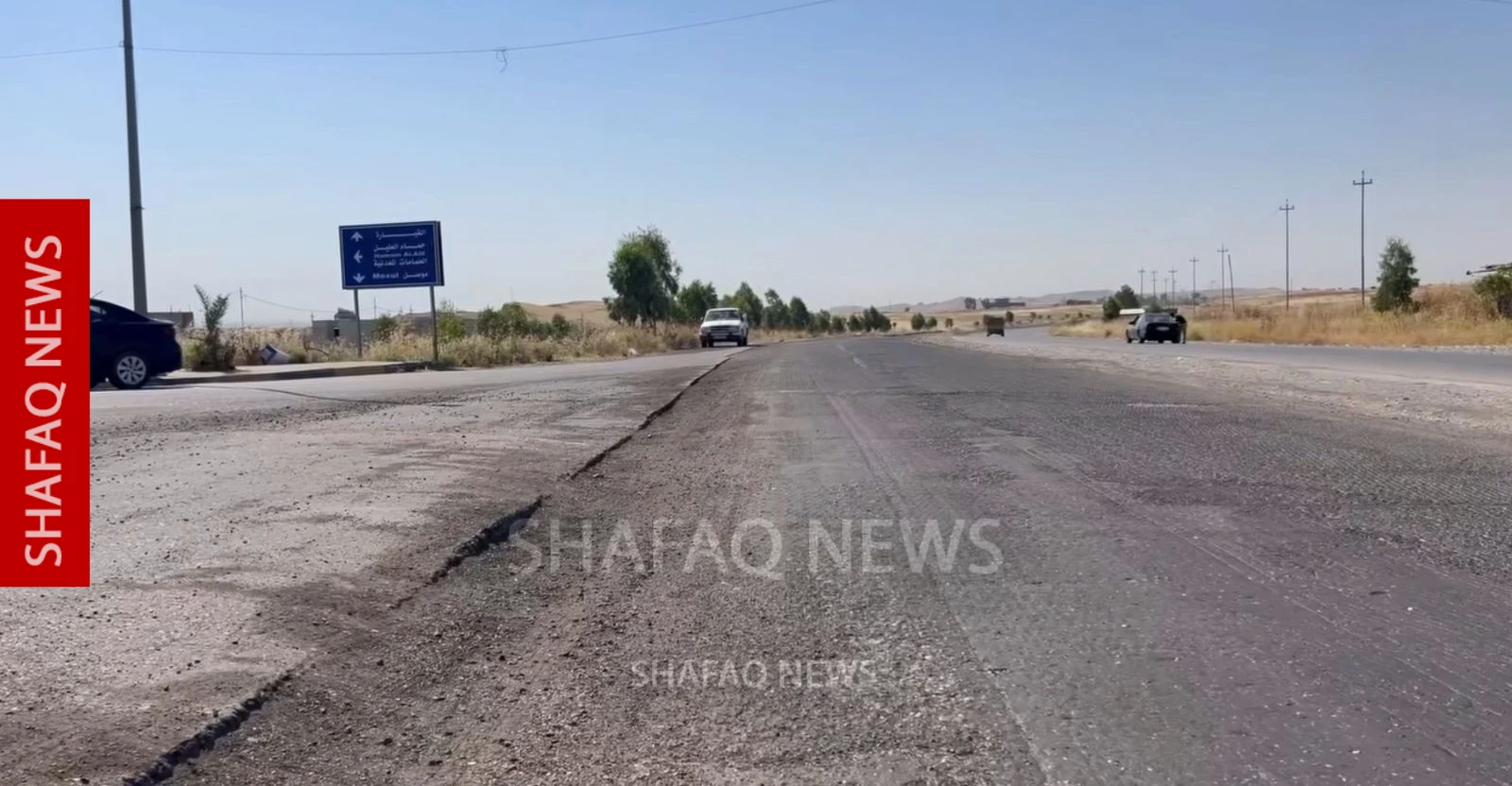 نينوى.. انتقادات لتوقف مشروع طريق الموصل – حمام العليل – الش