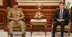 رئيس اقليم كوردستان يستقبل وفداً عسكرياً رفيعاً برئاسة رئيس أركان الجيش