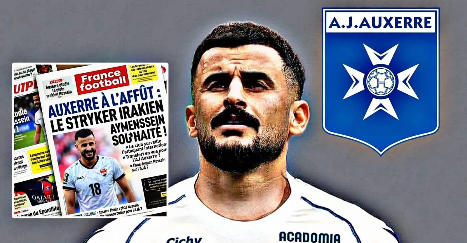 French club Auxerre tracking Iraq striker Aymen Hussein ahead of 2026 World Cup