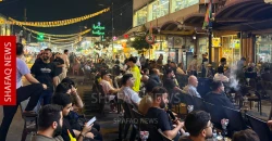 Brazil fans celebrate in Erbil after Martinelli winner