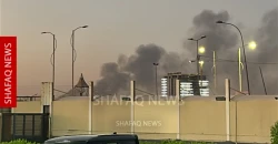 إصابة 3 من الدفاع المدني بحريق كبير اندلع في مخزن وسط بغداد (صور وفيديو)