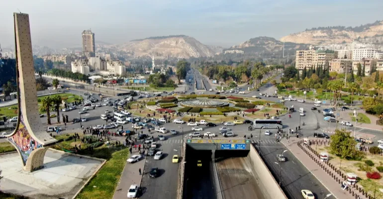 Explosions reported near hotel hosting President Macron in Damascus