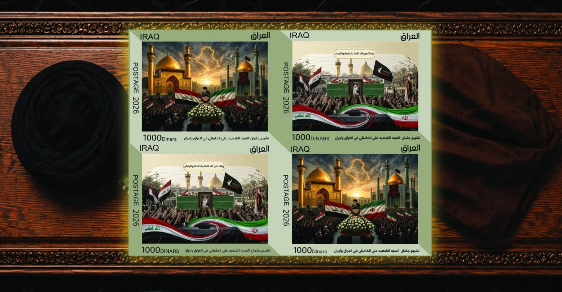 New Iraqi stamp honors Khamenei’s funeral