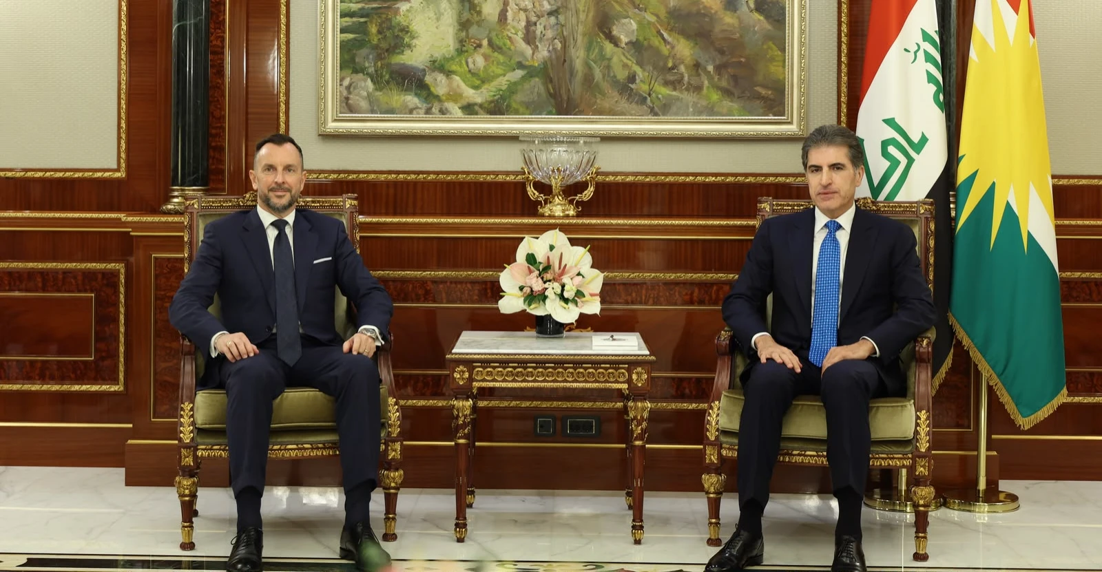 President Barzani, Italian envoy discuss stronger ties