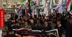 انطلاق مراسم تشييع ضحايا القصف السعودي الأميركي وسط بغداد (صور)