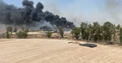 اندلاع حريق كبير في شركات على طريق أربيل - كركوك والدفاع المدني يستنفر (فيديو)