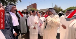 تطويقاً لوزارة "المالية".. تظاهرة حاشدة للفلاحين في بغداد للمطالبة بصرف مستحقات الحنطة (فيديو)
