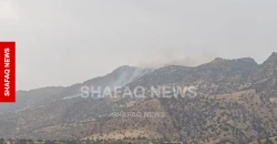 اربيل.. حريق يلتهم جزءاً من جبل سفين والرياح تعرقل إخماده