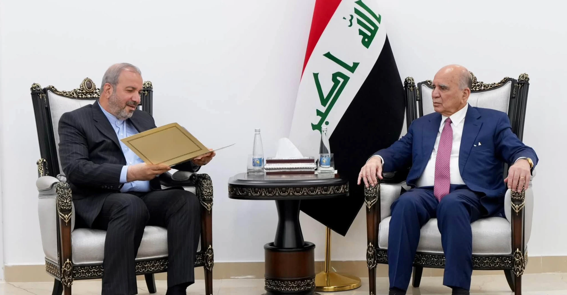 فؤاد حسين يستعرض جهود التهدئة مع السفير الإيراني ويتسلم رسالة من عراقجي